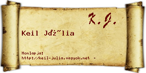 Keil Júlia névjegykártya